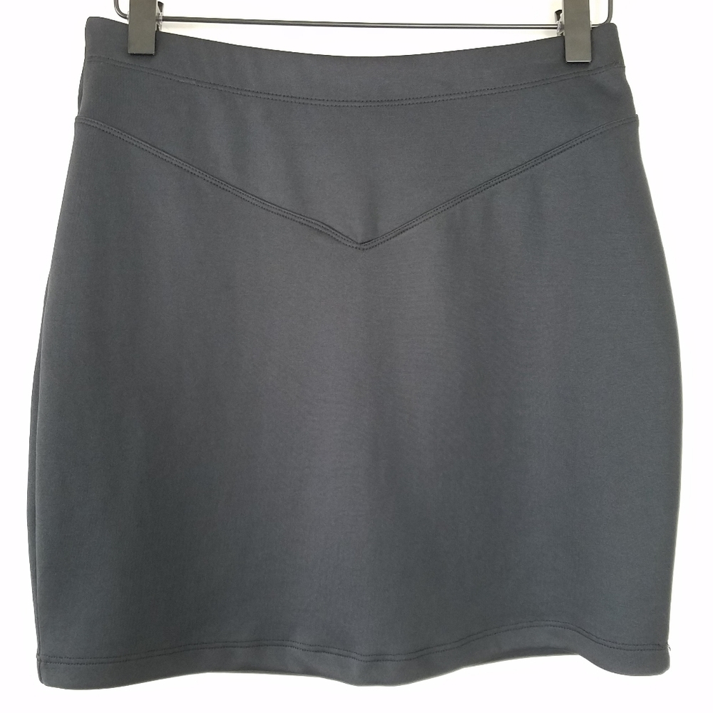 Free People Black Stretchy Mini Skirt, Sz XS